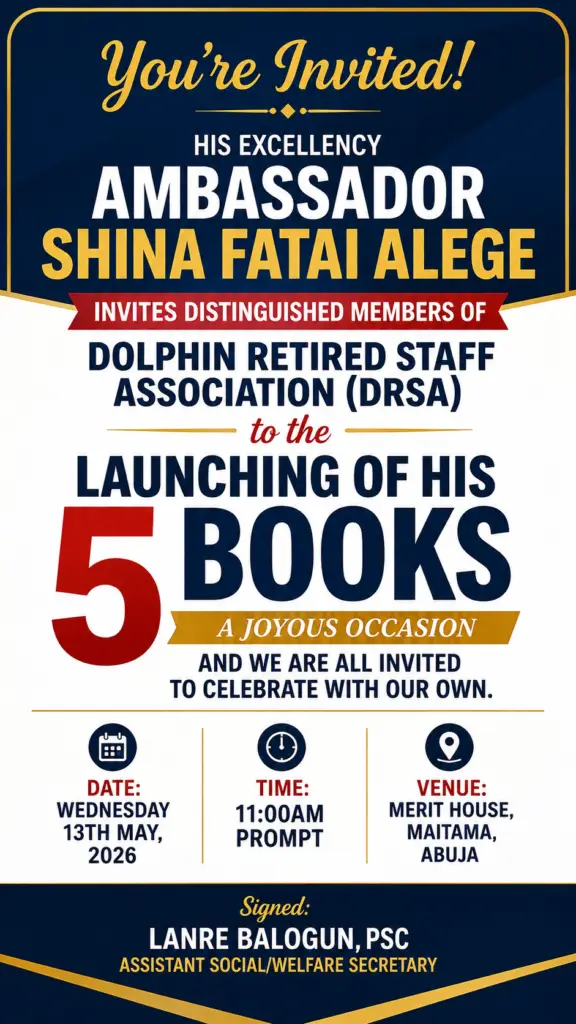 Distinguished Celebration Ambassador Shina Fatai Alege Launches 5 Inspiring Books at Merit House